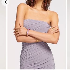 Ramy Brook Shira Ruched Strapless Dress NWT